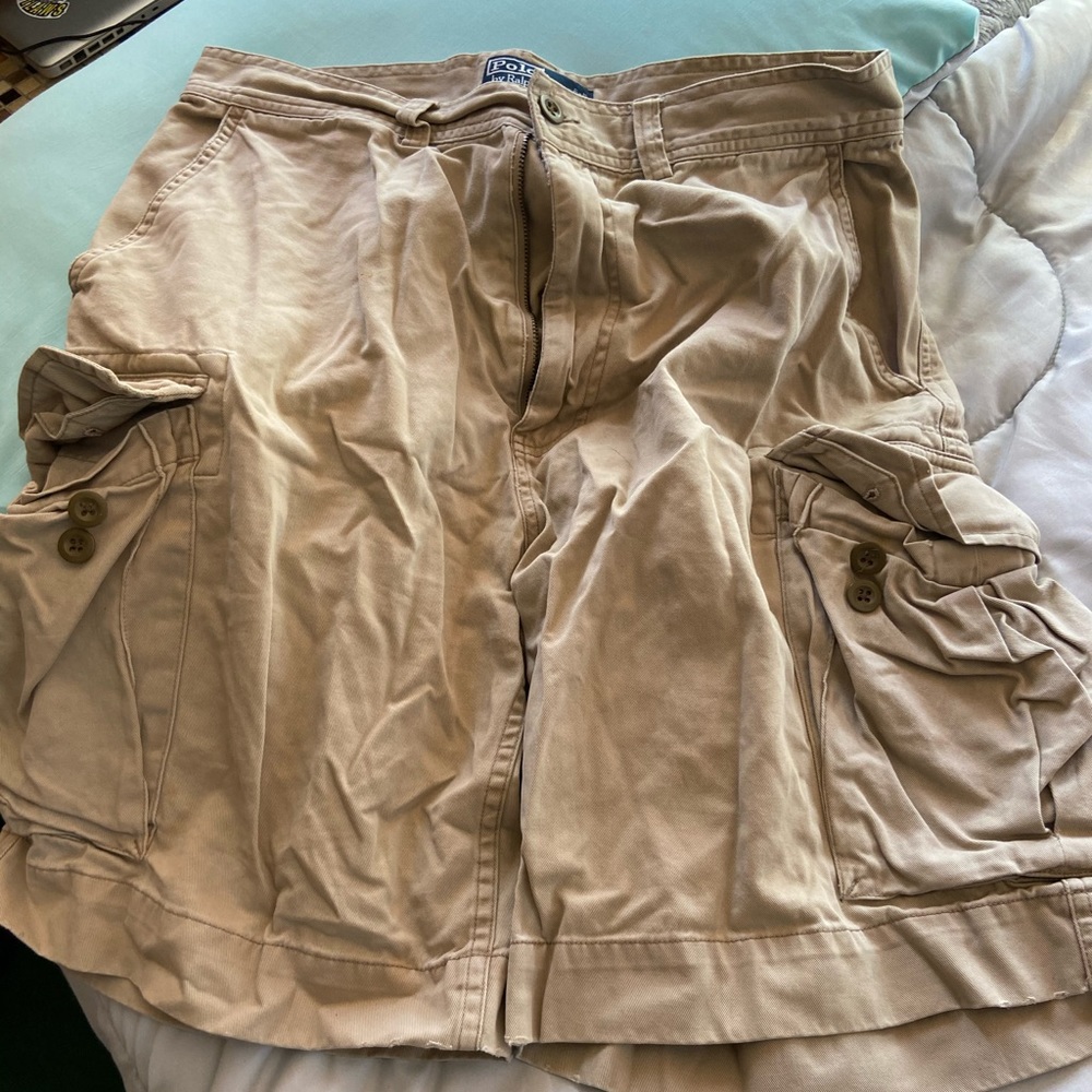 Men polo cargo shorts